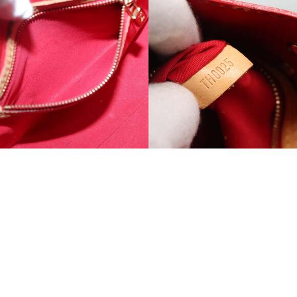 LOUIS VUITTON Monogram Vernis Reade PM Hand Bag Red Rouge M91088 - Picture 12 of 12